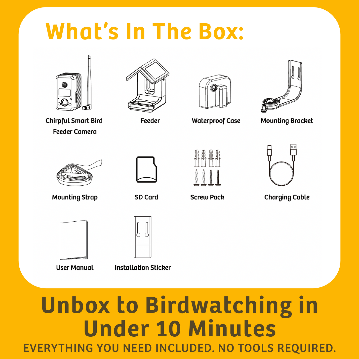 Chirpful Smart Feeder - 4k Camera | Solar-Powered | AI-Driven