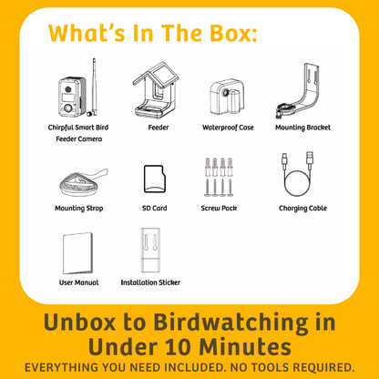 Chirpful Smart Feeder - 4k Camera | Solar-Powered | AI-Driven