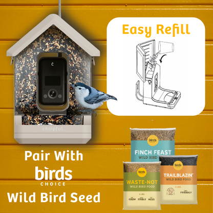 Chirpful Smart Feeder - 4k Camera | Solar-Powered | AI-Driven
