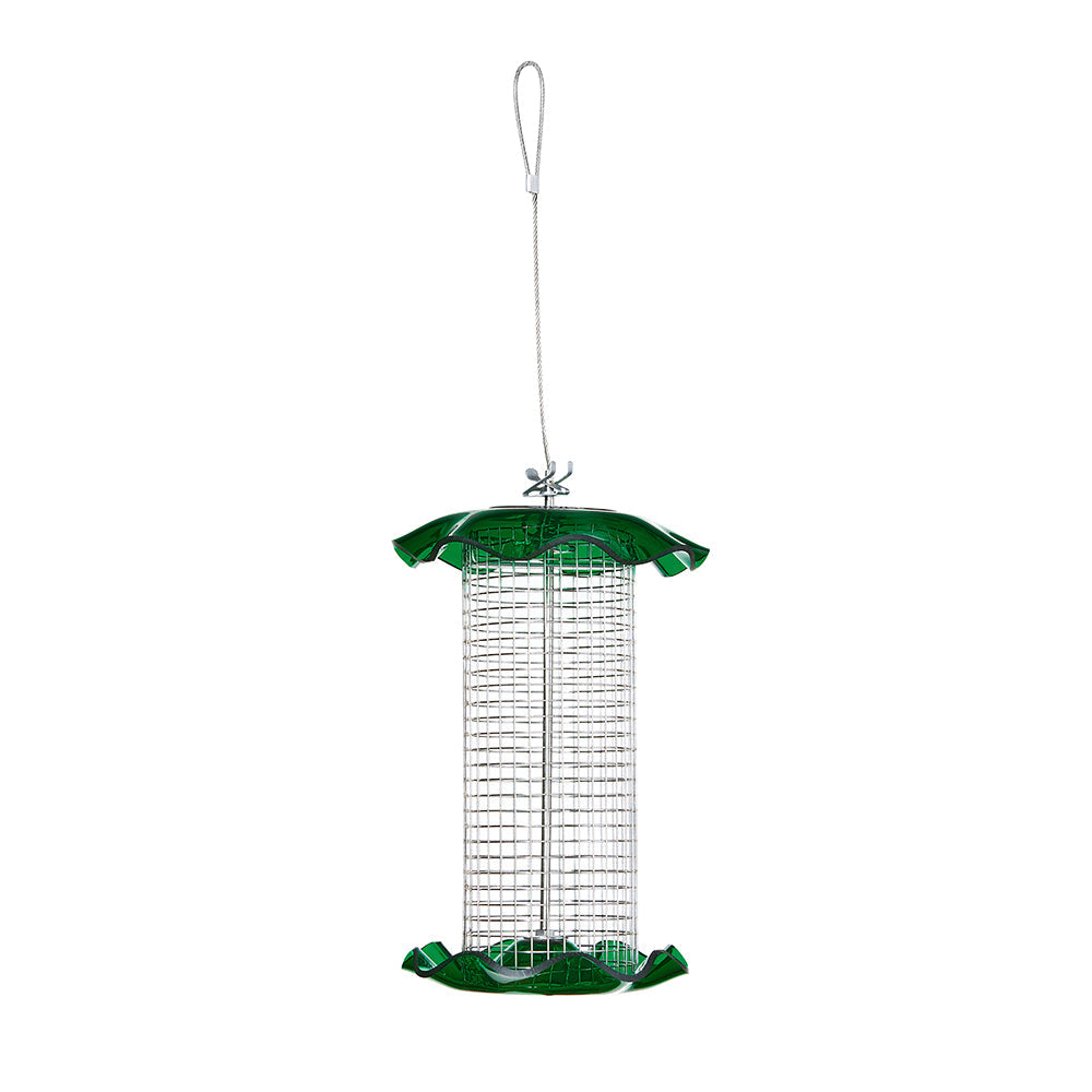 Small Sunflower Seed Forever Feeder with Stainless Steel Screen in Green - Birds Choice