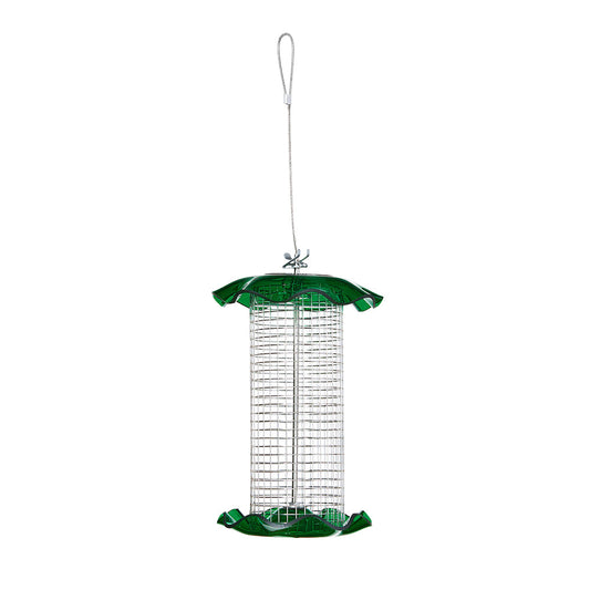 Small Sunflower Seed Forever Feeder with Stainless Steel Screen in Green - Birds Choice