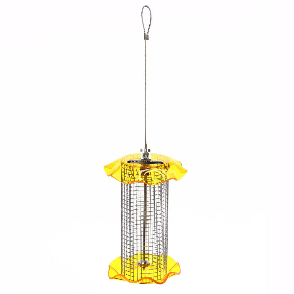 Small Sunflower Seed Forever Feeder with Stainless Steel Screen in Yellow - Birds Choice