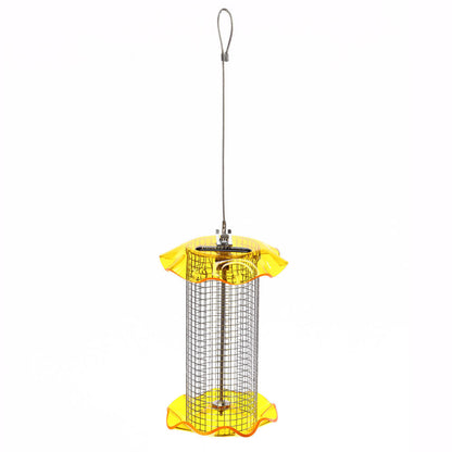 Small Sunflower Seed Forever Feeder with Stainless Steel Screen in Yellow - Birds Choice