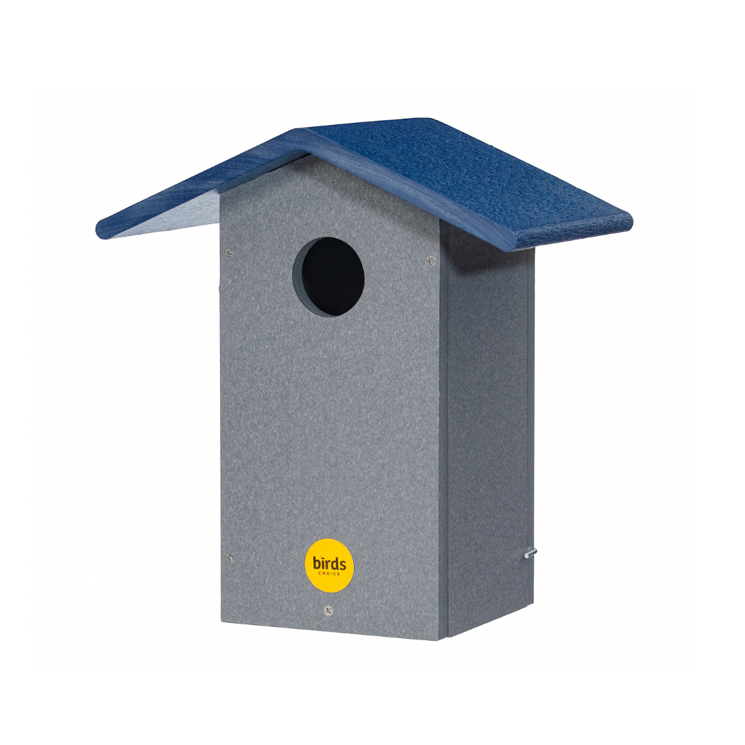 Bluebird House in Gray and Blue Recycled Plastic