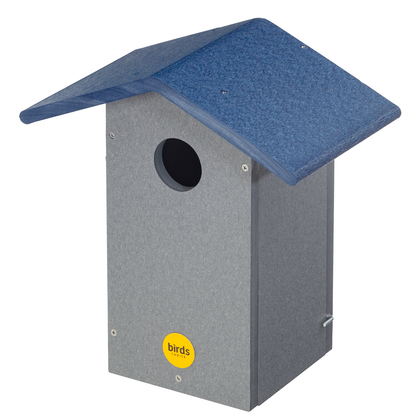 Bluebird House in Gray and Blue Recycled Plastic