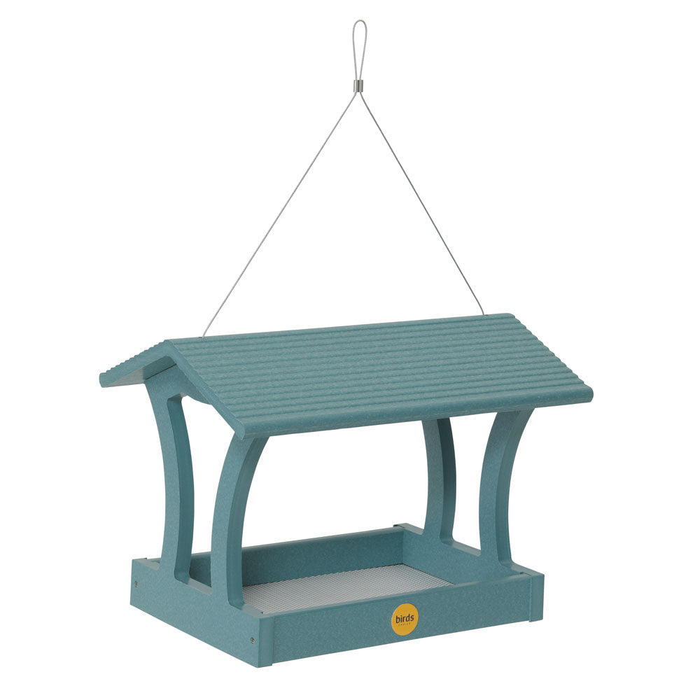 Fly-Thru Bird Feeder in Blue Recycled Plastic - Birds Choice