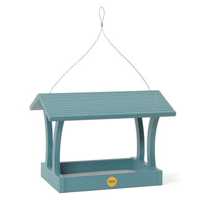 Fly-Thru Bird Feeder in Blue Recycled Plastic - Birds Choice