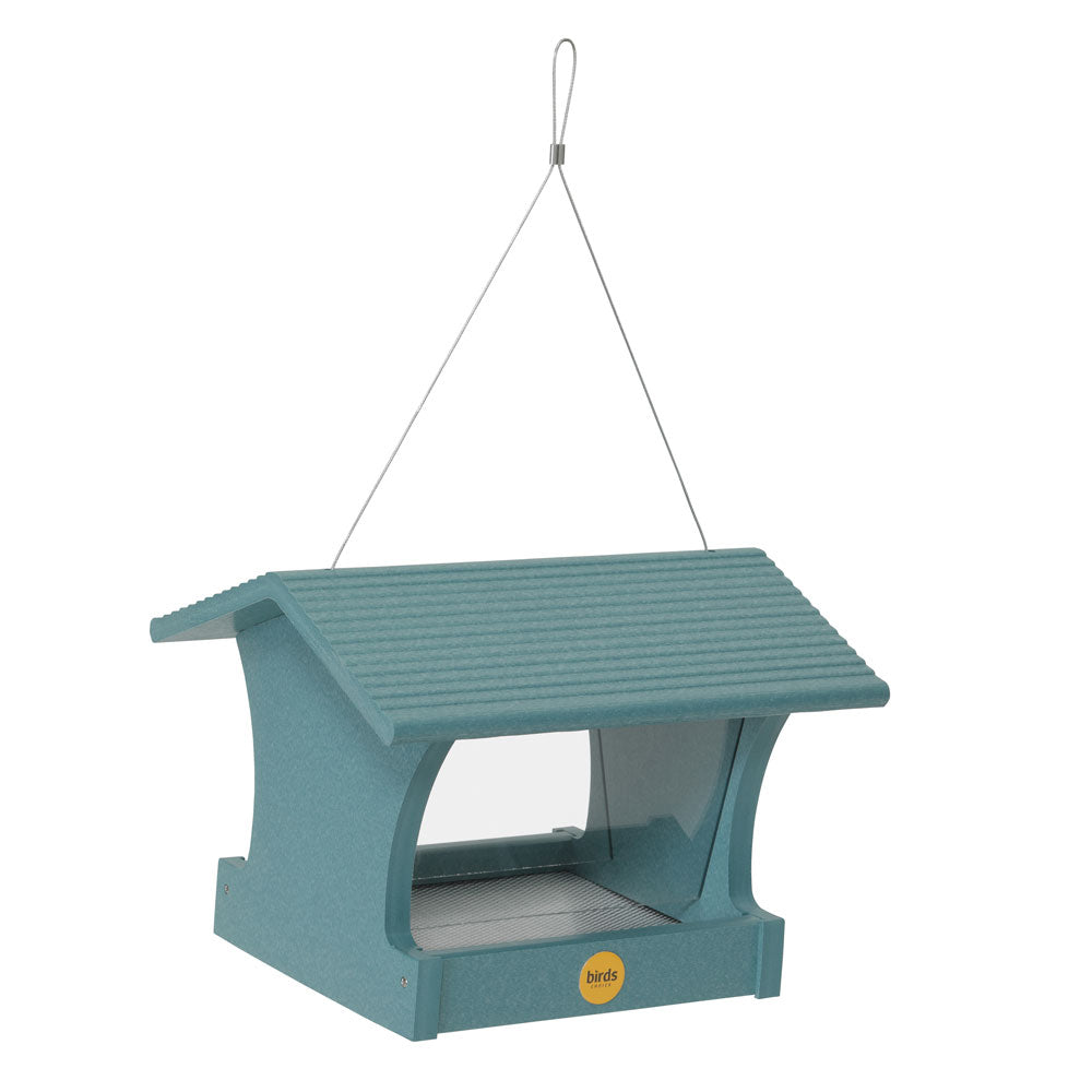 Medium Hopper Bird Feeder in Blue Recycled Plastic - Birds Choice