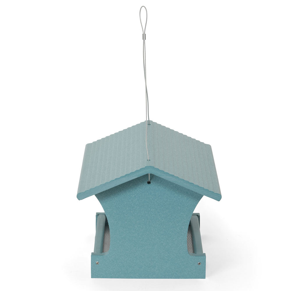 Medium Hopper Bird Feeder in Blue Recycled Plastic - Birds Choice