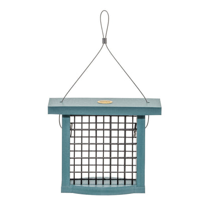 Suet Feeder for Single Cake in Blue Recycled Plastic - Birds Choice