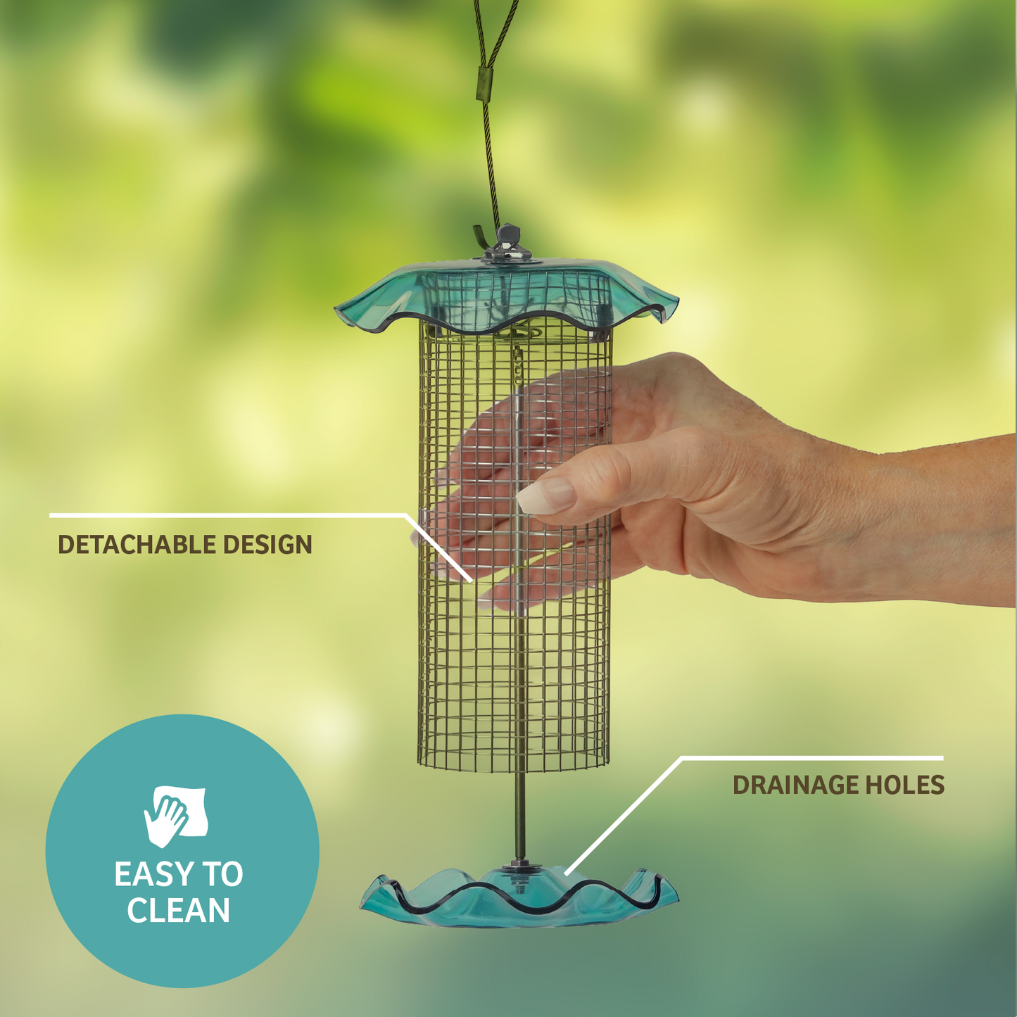 Blue Songbird Feeder