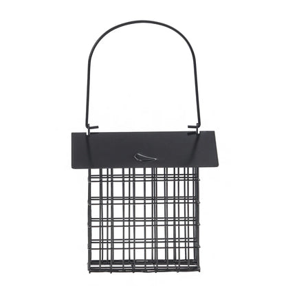 Modern Farmhouse Metal Double Suet Feeder – Black