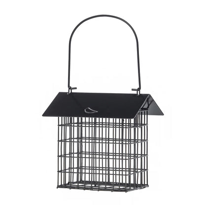 Modern Farmhouse Metal Double Suet Feeder – Black