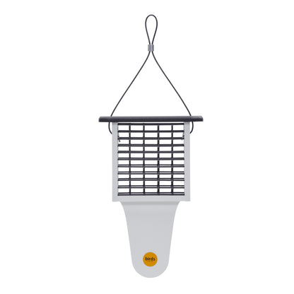 Modern Farmhouse Suet Feeder with Tail Prop in Black and White