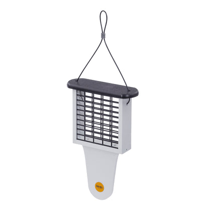 Modern Farmhouse Suet Feeder with Tail Prop in Black and White