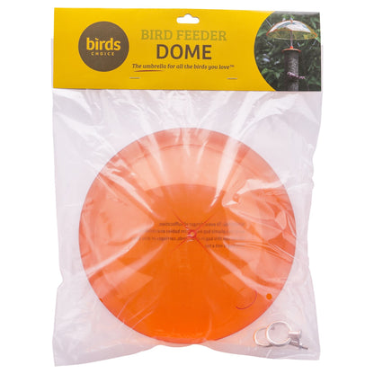 Protective Cover for Hanging Bird Feeder in Orange