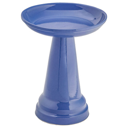 Ohio Stoneware Bird Bath in Summer Blue Made in USA - Birds Choice