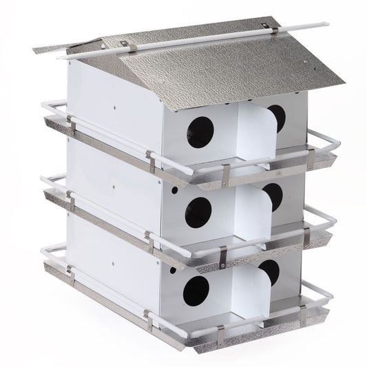 Purple Martin House Coates Round Entrance Holes 3 Floor 12 Room Assembled - Birds Choice