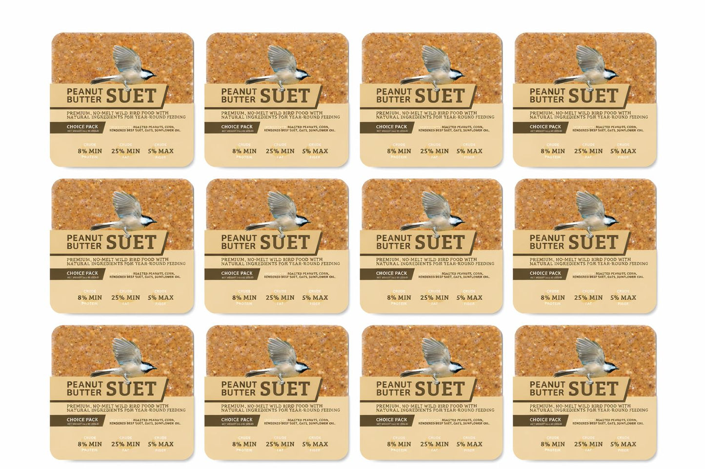 PEANUT NO MELT SUET - 12 PACK