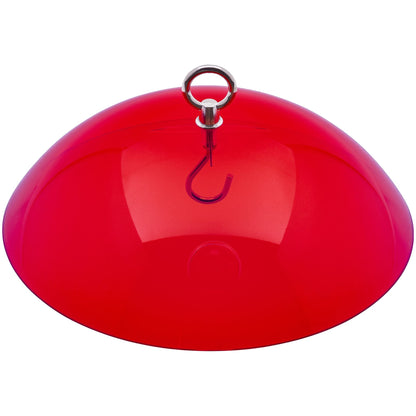 Protective Cover for Hanging Bird Feeder in Red