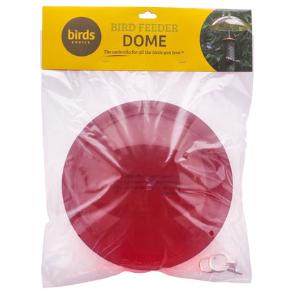 Protective Cover for Hanging Bird Feeder in Red