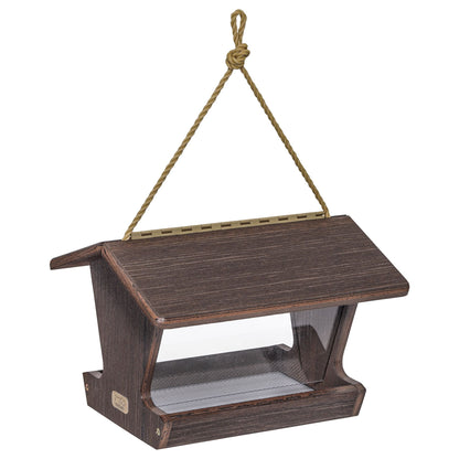 Hopper Bird Feeder Spruce Creek Collection in Brazilian Walnut Recycled Plastic - Birds Choice