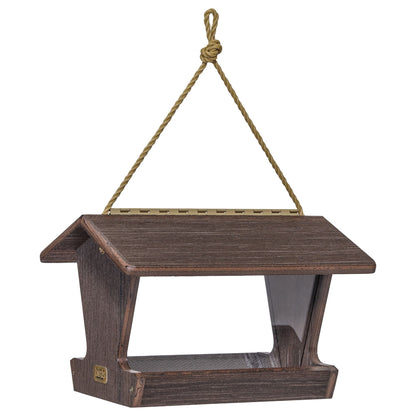 Hopper Bird Feeder Spruce Creek Collection in Brazilian Walnut Recycled Plastic - Birds Choice