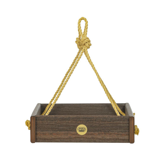 Hanging Tray Bird Feeder Spruce Creek Collection in Brazilian Walnut Recycled Plastic