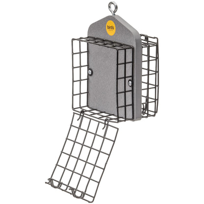 Suet Feeder for Two Cakes in Gray Recycled Plastic - Birds Choice