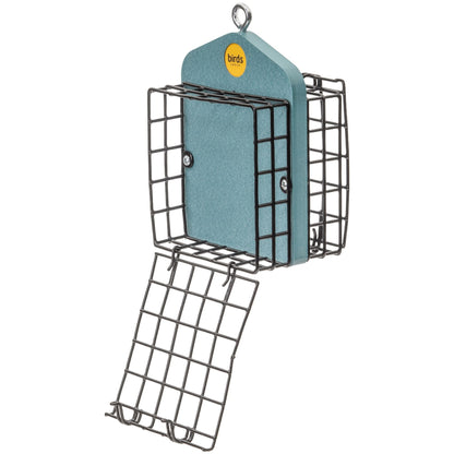 Suet Feeder for Two Cakes in Lake Blue Recycled Plastic - Birds Choice