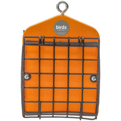 Suet Feeder for Two Cakes in Orange Recycled Plastic - Birds Choice