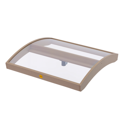 Pole Topper for Platform Bird Feeder to Protect from Weather in Taupe Recycled Plastic