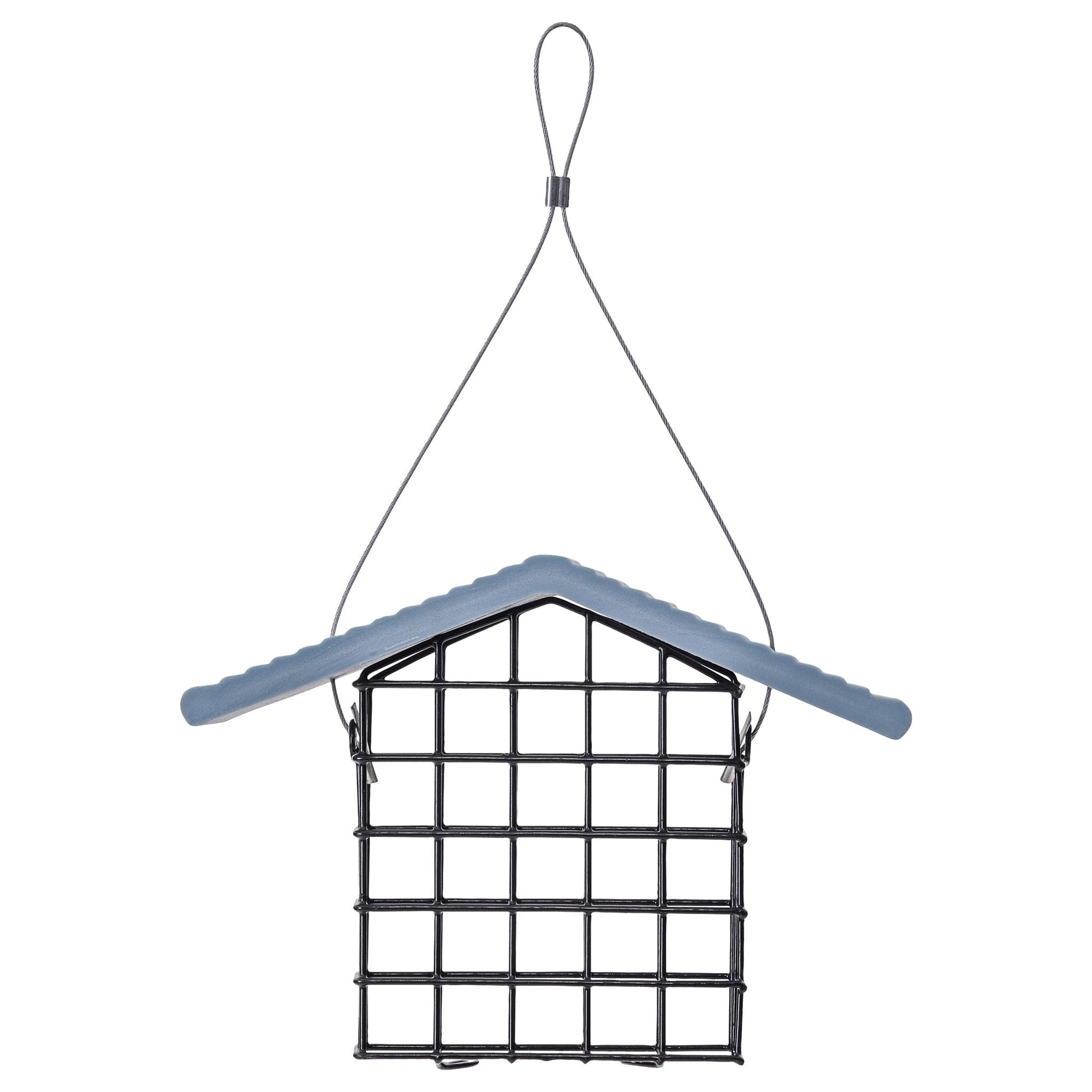 Single Suet Feeder with Recycled Danish Blue Roof - Birds Choice