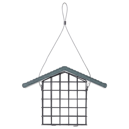 Single Suet Feeder with Recycled Evergreen Roof - Birds Choice