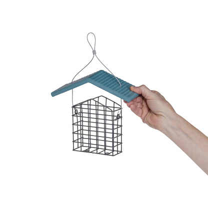 Single Suet Feeder with Recycled Lake Blue Roof