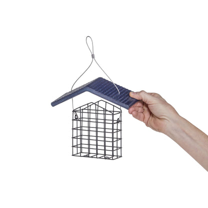 Single Suet Feeder with Recycled Patriot Roof - Birds Choice