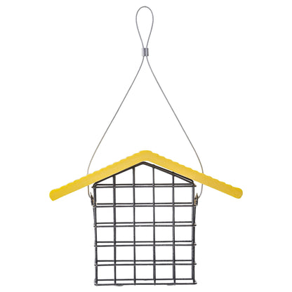 Single Suet Feeder with Recycled Yellow Roof