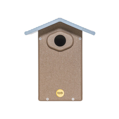 Ultimate Bluebird House in Taupe and Blue Recycled Plastic - Birds Choice