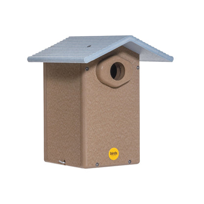 Ultimate Bluebird House in Taupe and Blue Recycled Plastic - Birds Choice