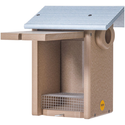 Ultimate Bluebird House in Taupe and Blue Recycled Plastic - Birds Choice