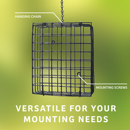 Suet Cage with Mounting Screws and Chain