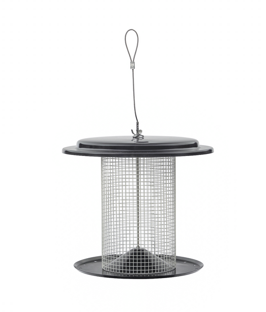 Modern Farmhouse Sunflower Seed Bird Feeder in Black and White