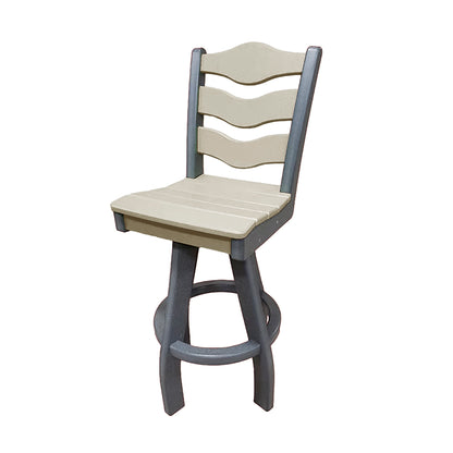Traditional Bar Height Swivel Armless Chair