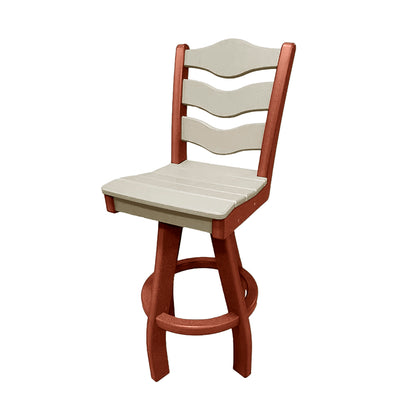 Traditional Bar Height Swivel Armless Chair