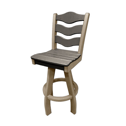 Traditional Bar Height Swivel Armless Chair
