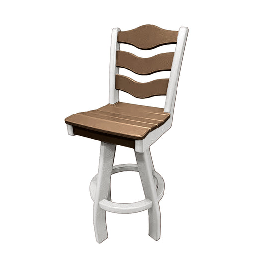 Traditional Bar Height Swivel Armless Chair