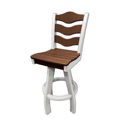 Traditional Bar Height Swivel Armless Chair