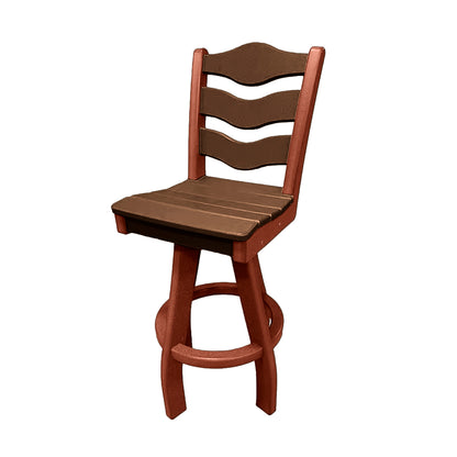 Traditional Bar Height Swivel Armless Chair