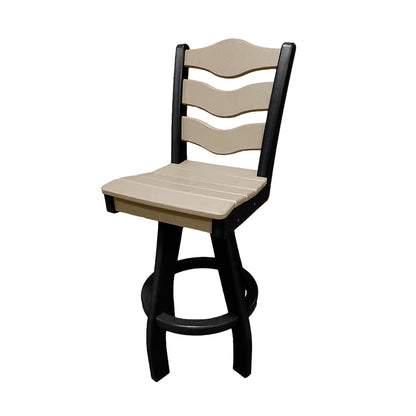 Traditional Bar Height Swivel Armless Chair