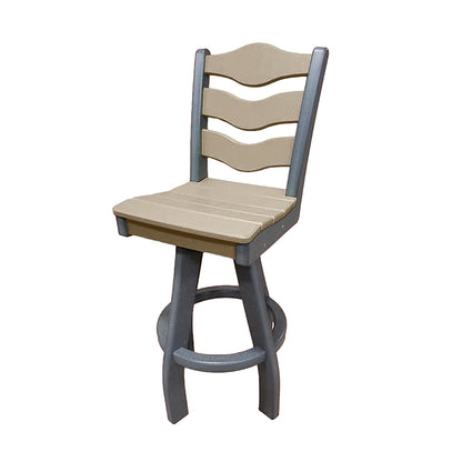 Traditional Bar Height Swivel Armless Chair